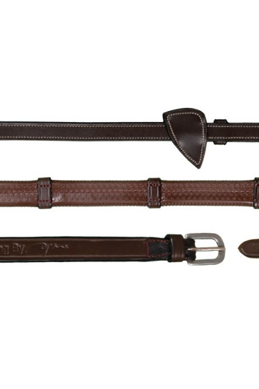 Dyon (16mm) Rubber Reins With 7 Leather Loops 'Working Collection' Dyon (16mm) Rubber Reins With 7 Leather Loops 'Working Collection'