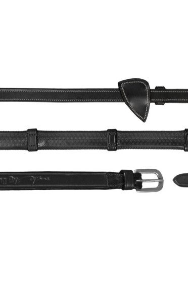 Dyon (16mm) Rubber Reins With 7 Leather Loops 'Working Collection' Dyon (16mm) Rubber Reins With 7 Leather Loops 'Working Collection'