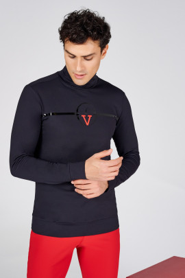 Vestrum Men's Trainings Top Turtleneck Schio Navy