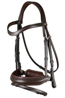 Dyon Matte Large Crank Noseband Bridle With Flash 'Working Collection' Dyon Matte Large Crank Noseband Bridle With Flash 'Working Collection'