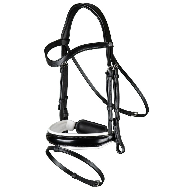 Dyon Patent Large Crank Noseband Bridle With White Padding With Flash 'Working Collection' Dyon Patent Large Crank Noseband Bridle With White Padding With Flash 'Working Collection'