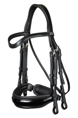 Dyon Patent Large Crank Noseband Double Bridle 'Working Collection'