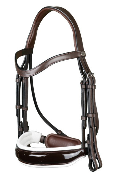 Dyon Patent Large Crank Noseband With White Padding Double Bridle 'Working Collection' Dyon Patent Large Crank Noseband With White Padding Double Bridle 'Working Collection'