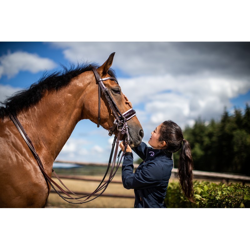 Dyon Patent Large Crank Noseband With White Padding Double Bridle 'Working Collection' Dyon Patent Large Crank Noseband With White Padding Double Bridle 'Working Collection'