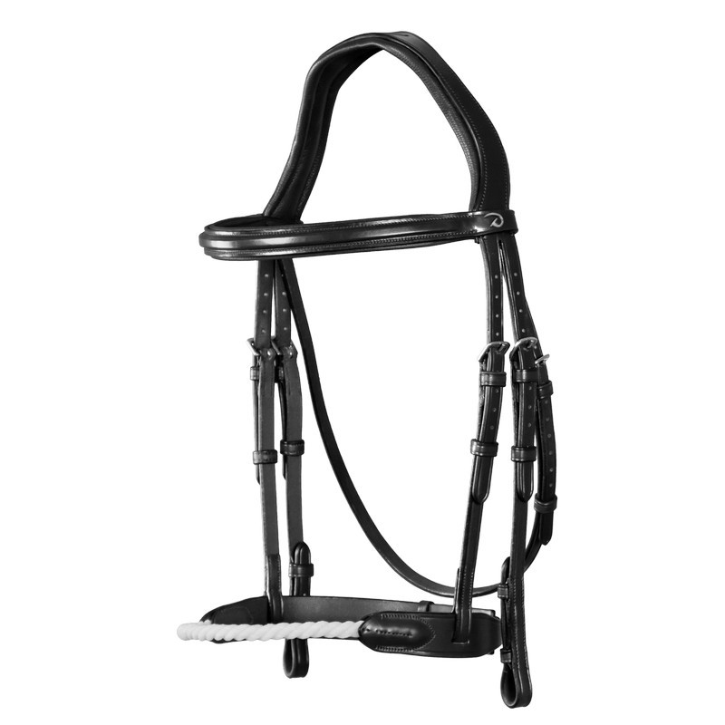 Dyon Rope Noseband Bridle 'New English Collection' Touwen neusriem Dyon Rope Noseband Bridle 'New English Collection' Touwen neusriem