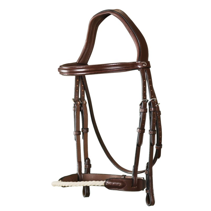 Dyon Rope Noseband Bridle 'New English Collection' Touwen neusriem Dyon Rope Noseband Bridle 'New English Collection' Touwen neusriem