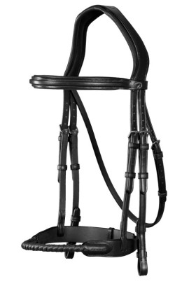 Dyon Leather Covered Rope Noseband 'New English Collection' also available in Brown