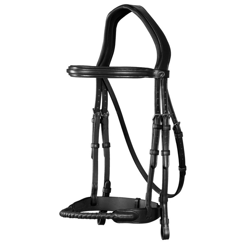 Dyon Leather Covered Rope Noseband 'New English Collection' also available in Brown Dyon Leather Covered Rope Noseband 'New English Collection' also available in Brown