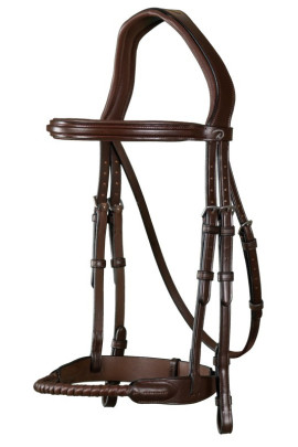 Dyon Leather Covered Rope Noseband 'New English Collection' also available in Brown Dyon Leather Covered Rope Noseband 'New English Collection' also available in Brown