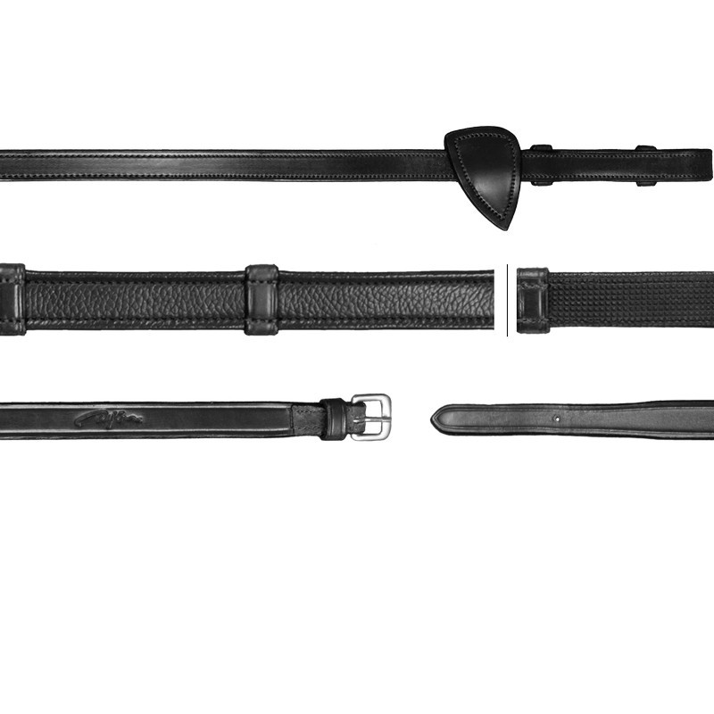 Dyon (13mm) Hunter Reins With 7 Leather Loops 'New English Collection' Dyon (13mm) Hunter Reins With 7 Leather Loops 'New English Collection'