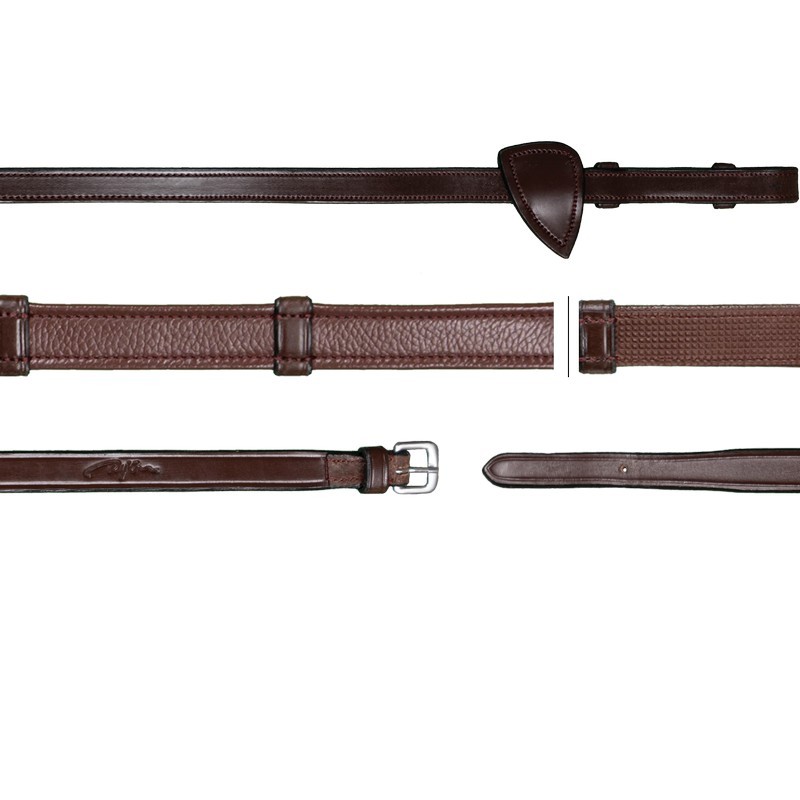 Dyon (13mm) Hunter Reins With 7 Leather Loops 'New English Collection' Dyon (13mm) Hunter Reins With 7 Leather Loops 'New English Collection'