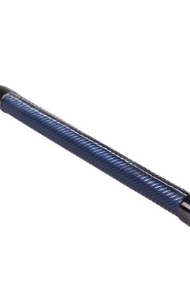 Qhp Springzweep spiraal kleur blauw, 65 cm lang, toegestaan voor wedstrijden.