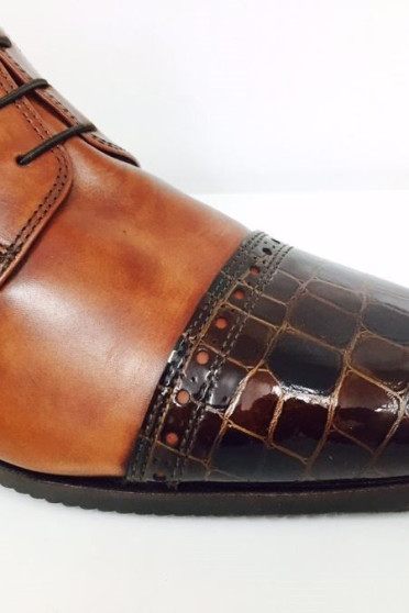 Secchiari Jodhpurs Antique Brown and Croc Secchiari Jodhpurs Antique Brown and Croc