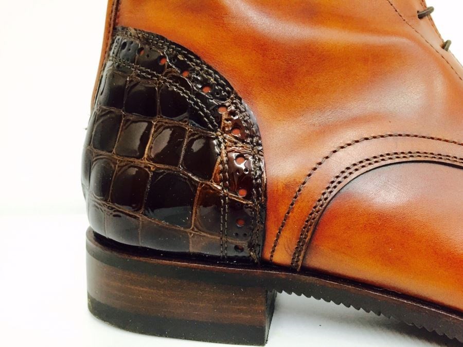 Secchiari Jodhpurs Antique Brown and Croc Secchiari Jodhpurs Antique Brown and Croc