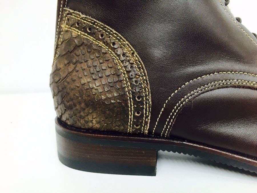 Secchiari Jodhpurs Brown Snakeskin Gold Secchiari Jodhpurs Brown Snakeskin Gold