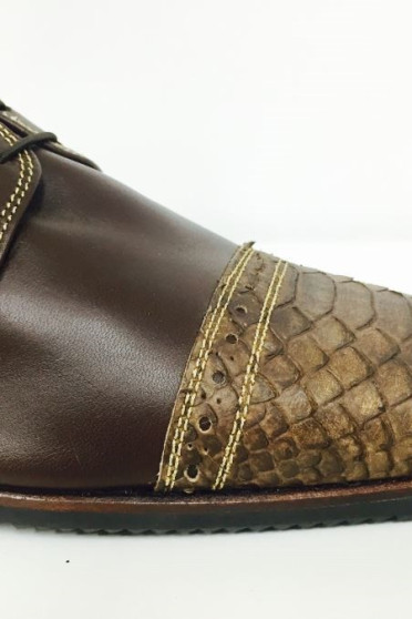 Secchiari Jodhpurs Brown Snakeskin Gold Secchiari Jodhpurs Brown Snakeskin Gold