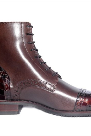 Secchiari Jodhpurs Brown Patent Toe And Heel Secchiari Jodhpurs Brown Patent Toe And Heel