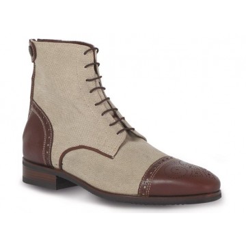 Secchiari Ankle Boots Canvas & Leather