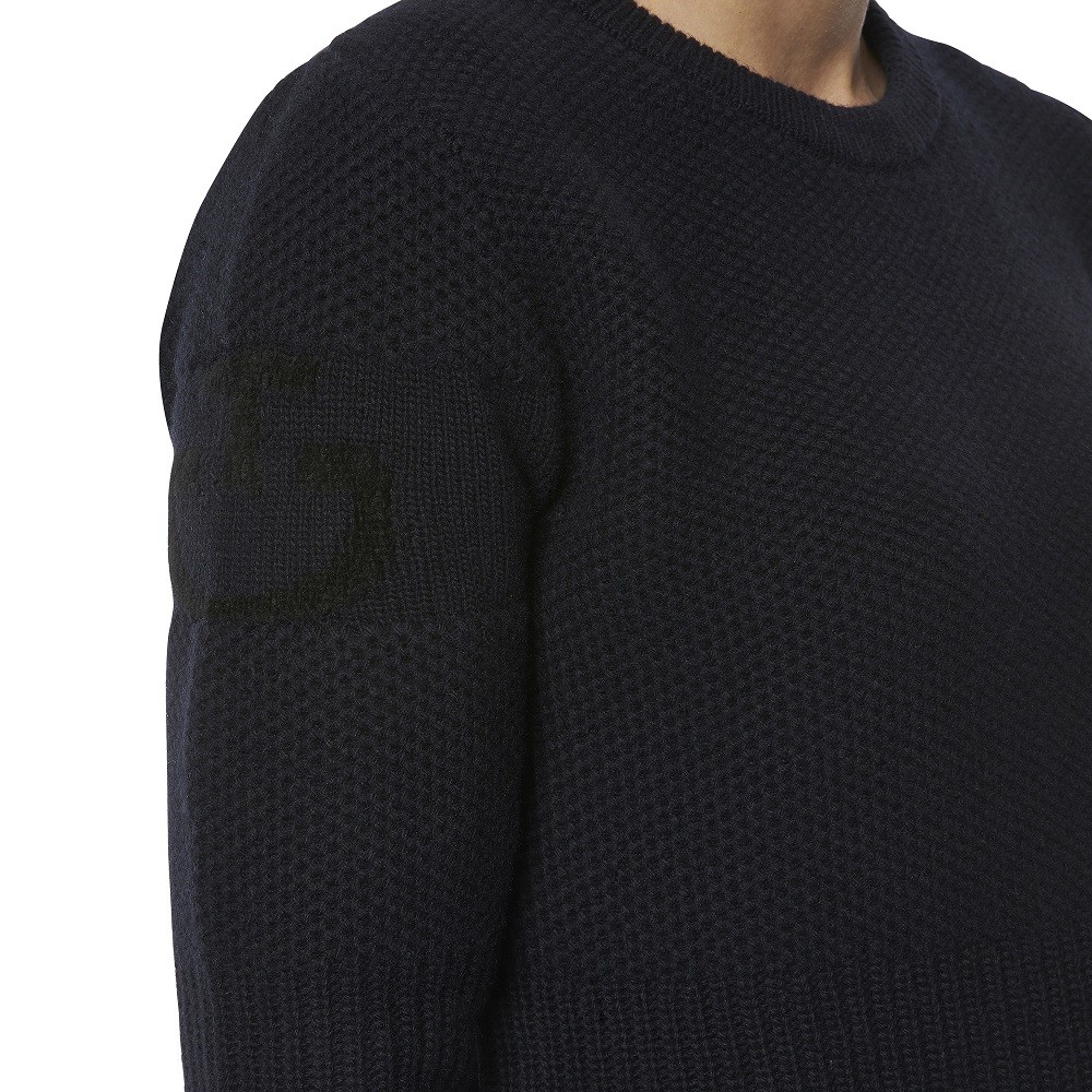 Eco Merinos Crew Neck Double Knit Sweater Navy Blue Cavalleria Toscana Eco Merinos Crew Neck Double Knit Sweater Navy Blue Cavalleria Toscana