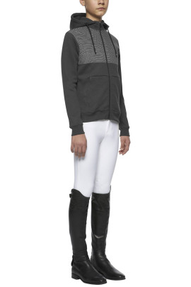 3D CT Print Hooded Zip Sweatshirt Grey Cavalleria Toscana