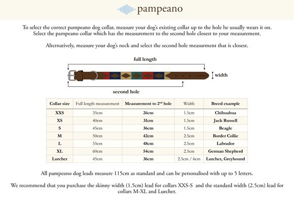 Pampeano Leather Dog Collar Hermoso