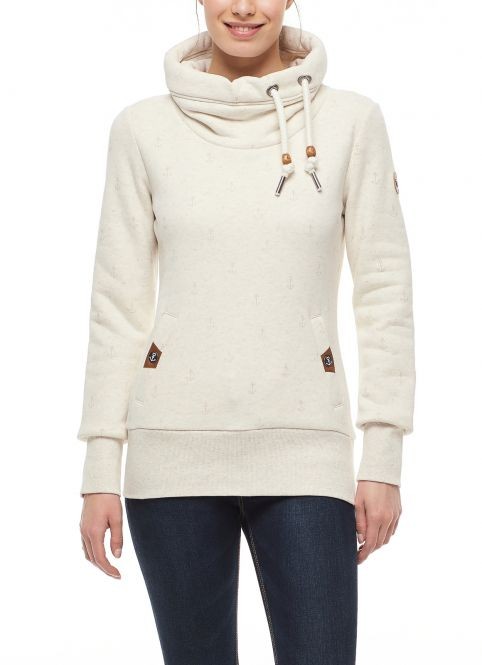 Ragwear Women's Zip Sweater Rylie Marina Zip White Ragwear Women's Zip Sweater Rylie Marina Zip White