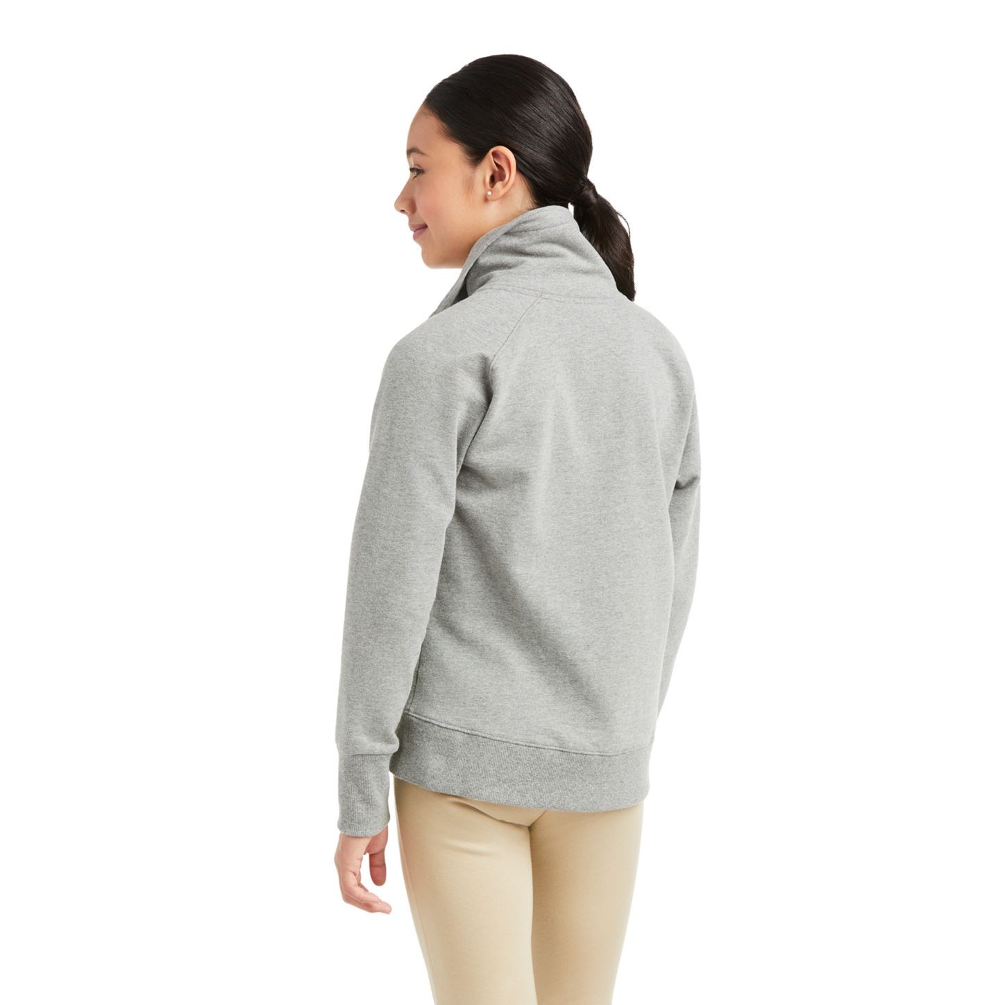 Ariat Meisjes Team Logo Full Zip Grijs, heerlijk om mee te trainen Ariat Meisjes Team Logo Full Zip Grijs, heerlijk om mee te trainen