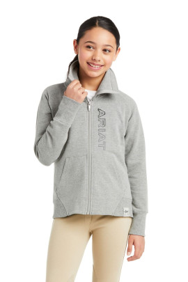 Ariat Meisjes Team Logo Full Zip Grijs