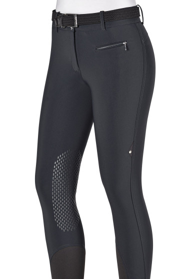 Women's Riding Breeches Cirek Knee Grip Black Equiline Women's Riding Breeches Cirek Knee Grip Black Equiline