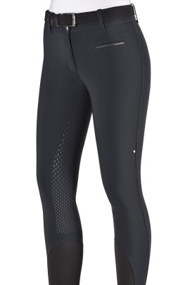 Women's Riding Breeches Ciref Full Grip Black Equiline
