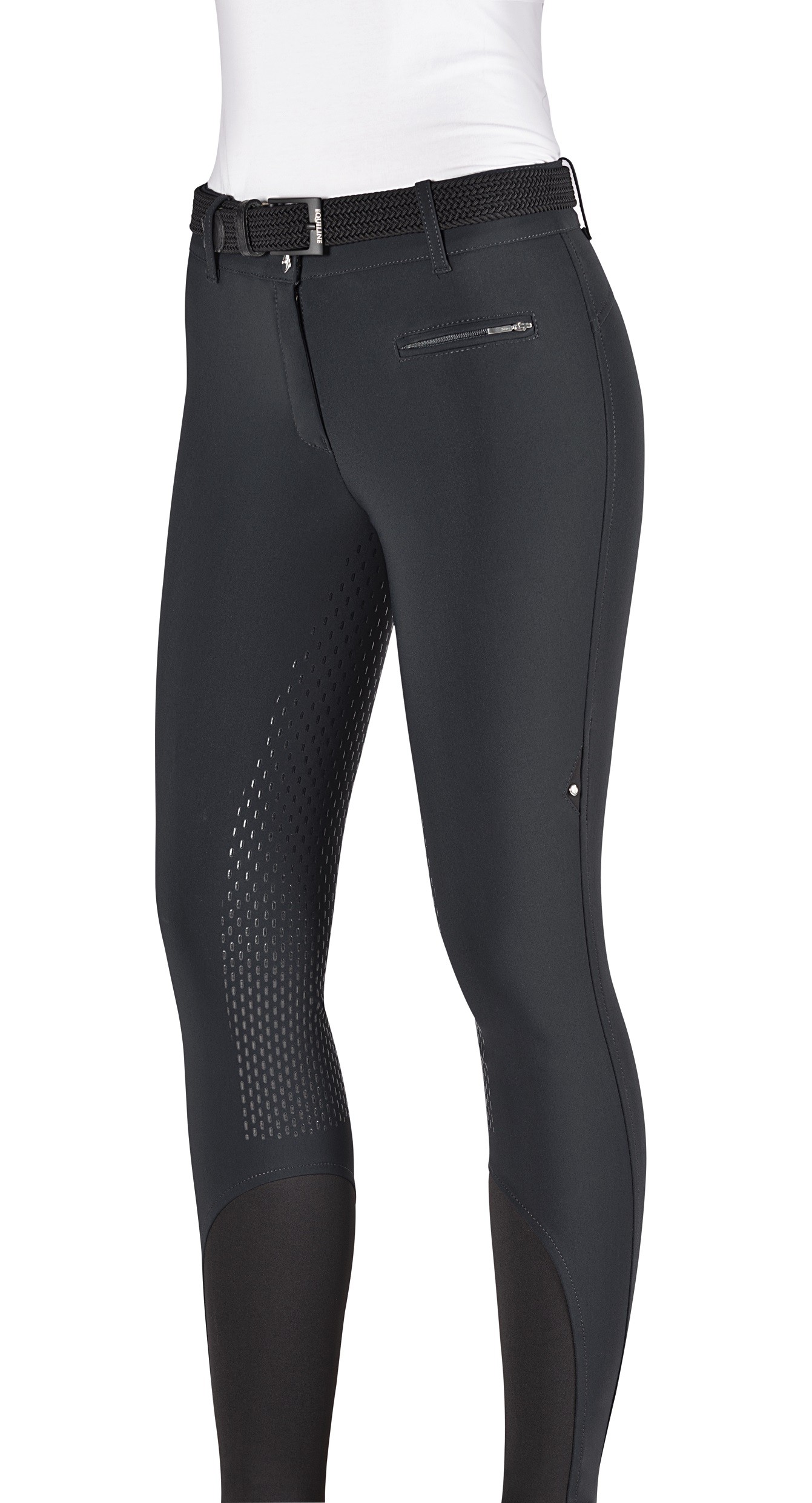 Women's Riding Breeches Ciref Full Grip Black Equiline Women's Riding Breeches Ciref Full Grip Black Equiline