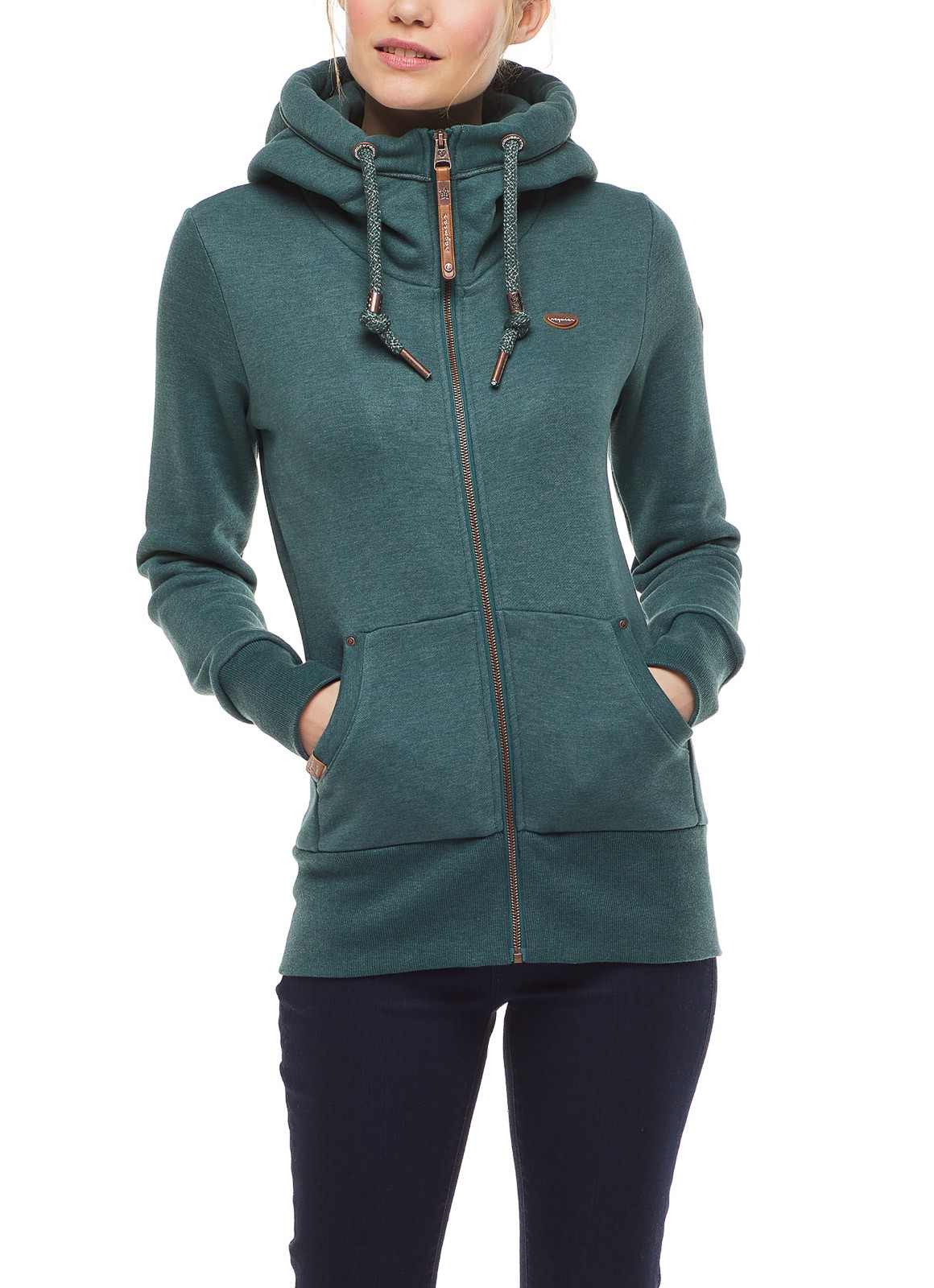 Ragwear Women's Neska Zip Dark Green Ragwear Women's Neska Zip Dark Green