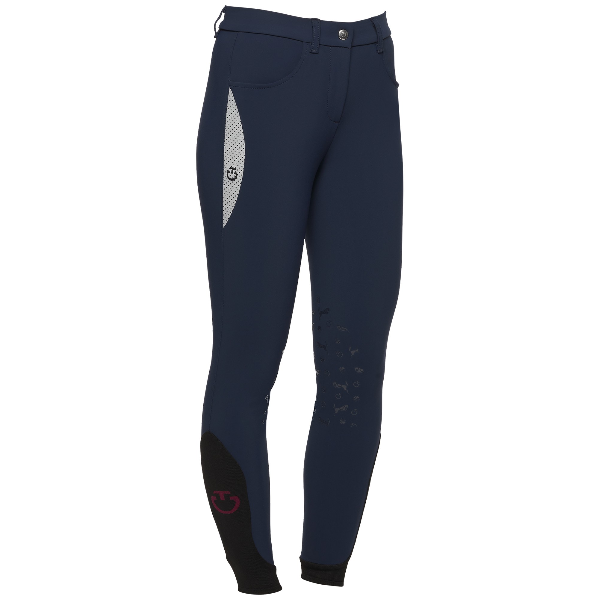 Jersey W/Perforated Print Breeches Blue Cavalleria Toscana Jersey W/Perforated Print Breeches Blue Cavalleria Toscana