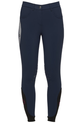 Jersey W/Perforated Print Breeches Blue Cavalleria Toscana Jersey W/Perforated Print Breeches Blue Cavalleria Toscana