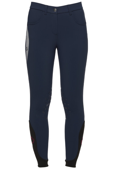 Jersey W/Perforated Print Breeches Blue Cavalleria Toscana Jersey W/Perforated Print Breeches Blue Cavalleria Toscana