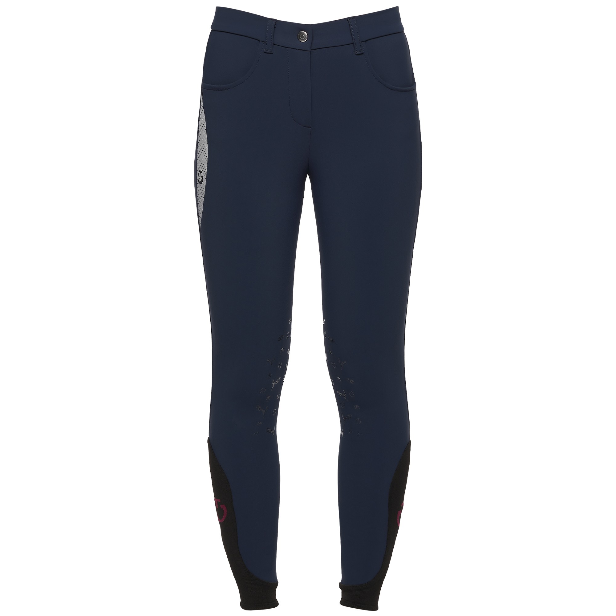 Jersey W/Perforated Print Breeches Blue Cavalleria Toscana Jersey W/Perforated Print Breeches Blue Cavalleria Toscana