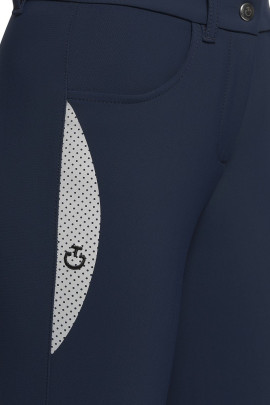 Jersey W/Perforated Print Breeches Blue Cavalleria Toscana Jersey W/Perforated Print Breeches Blue Cavalleria Toscana
