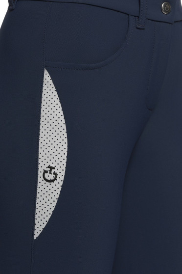 Jersey W/Perforated Print Breeches Blue Cavalleria Toscana Jersey W/Perforated Print Breeches Blue Cavalleria Toscana