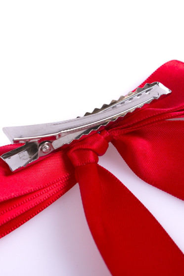Waarschuwingsstrikje Met Knip in de kleur rood, om de omstandigers te waarschuwen Waarschuwingsstrikje Met Knip in de kleur rood, om de omstandigers te waarschuwen