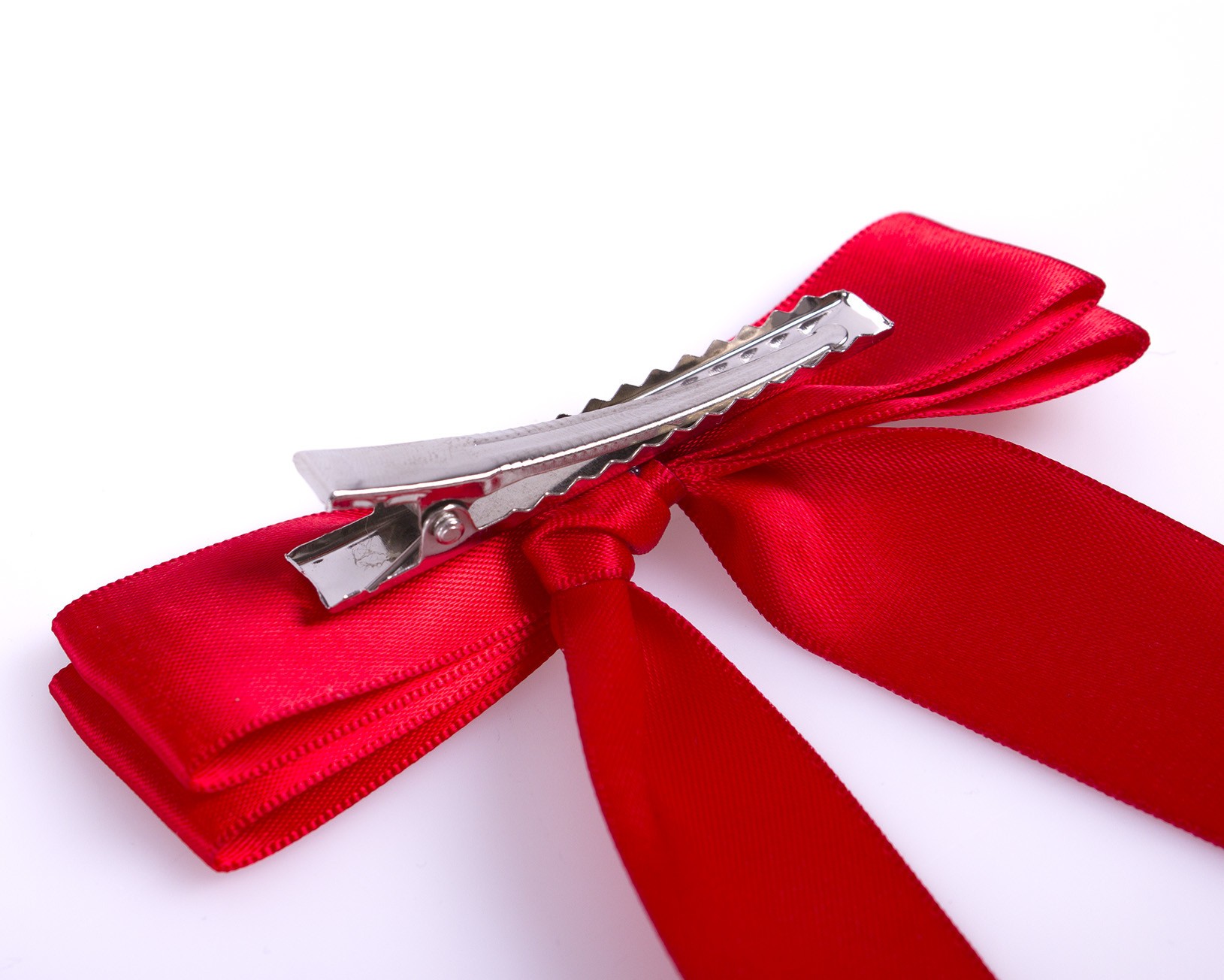 Waarschuwingsstrikje Met Knip in de kleur rood, om de omstandigers te waarschuwen Waarschuwingsstrikje Met Knip in de kleur rood, om de omstandigers te waarschuwen