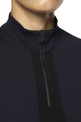 Tech Wool CT Laser Cut Zip L/S Training Polo Black Cavalleria Toscana Tech Wool CT Laser Cut Zip L/S Training Polo Black Cavalleria Toscana