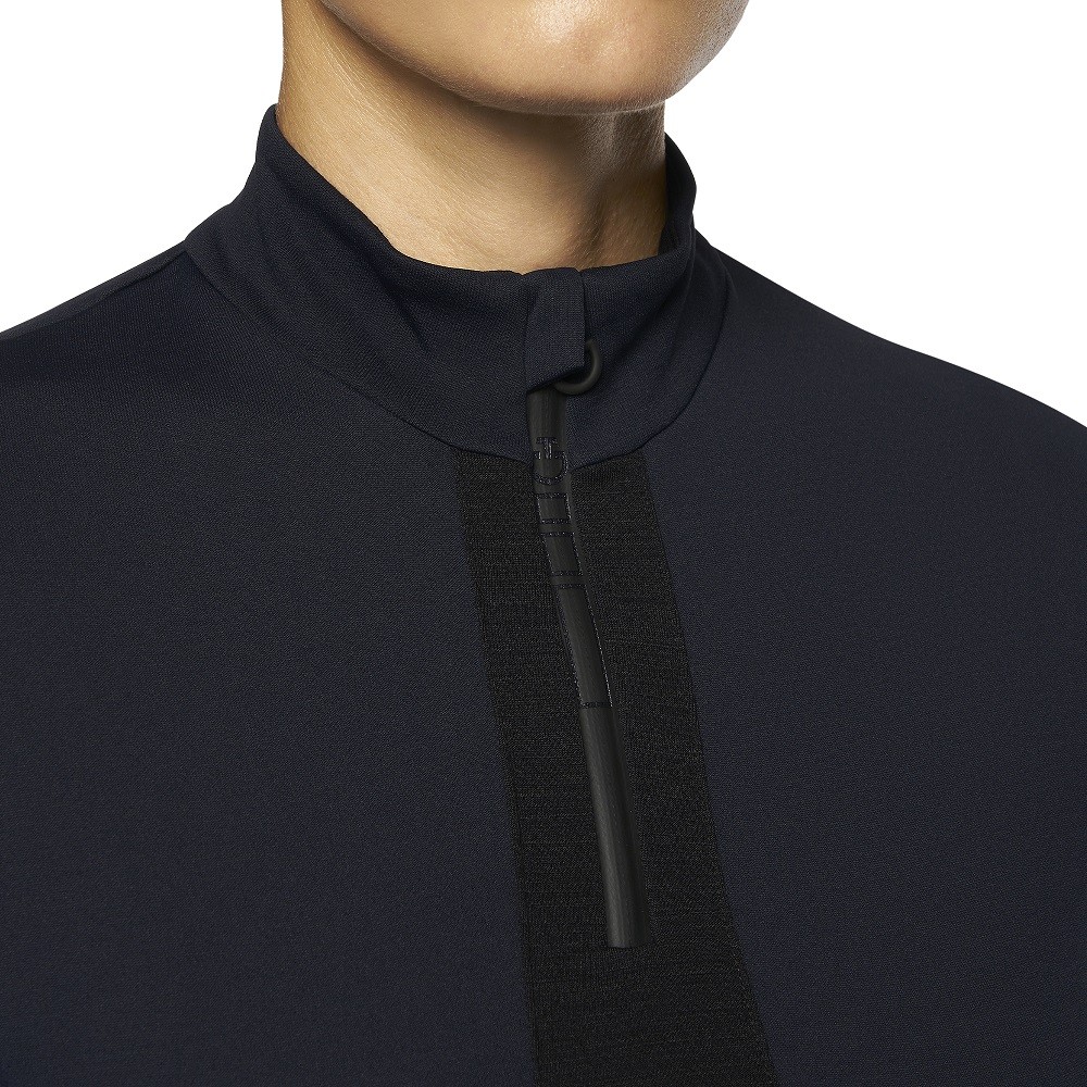 Tech Wool CT Laser Cut Zip L/S Training Polo Black Cavalleria Toscana Tech Wool CT Laser Cut Zip L/S Training Polo Black Cavalleria Toscana