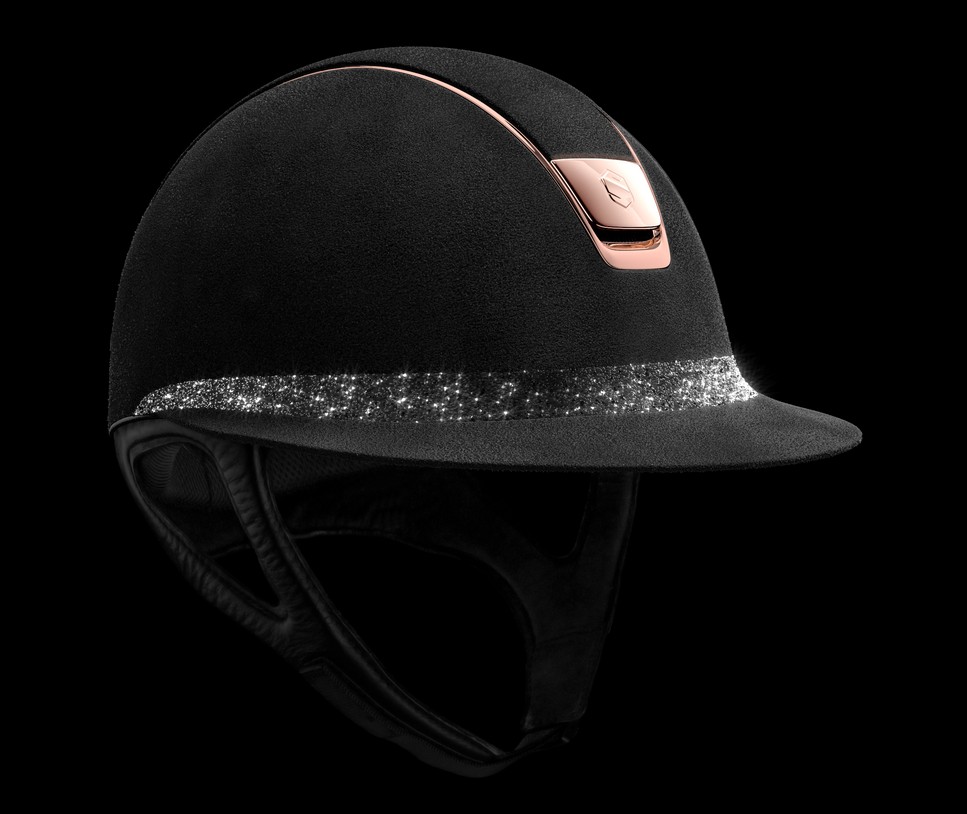 Samshield Cap Miss Shield Premium + Top Alcantara + Band Fabric Swarovski + Rose Goud Samshield Cap Miss Shield Premium + Top Alcantara + Band Fabric Swarovski + Rose Goud