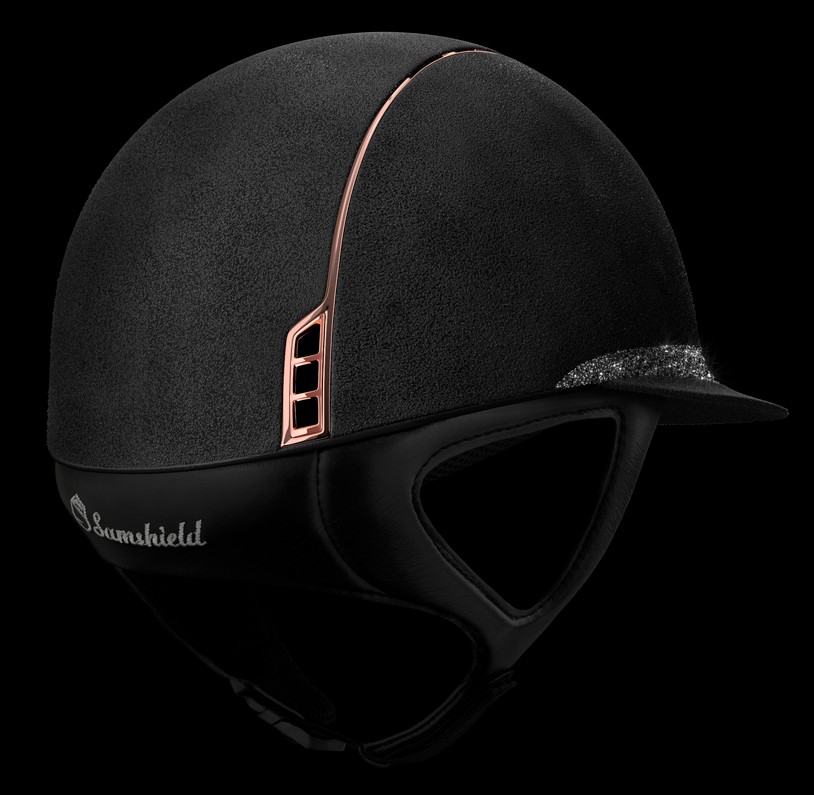 Samshield Cap Miss Shield Premium + Top Alcantara + Band Fabric Swarovski + Rose Goud Samshield Cap Miss Shield Premium + Top Alcantara + Band Fabric Swarovski + Rose Goud