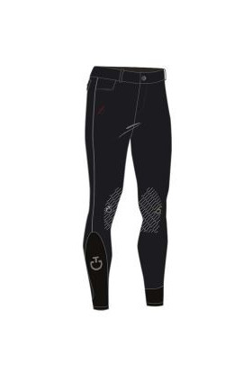 Girls CT Team Red Strip Riding Breeches Blue