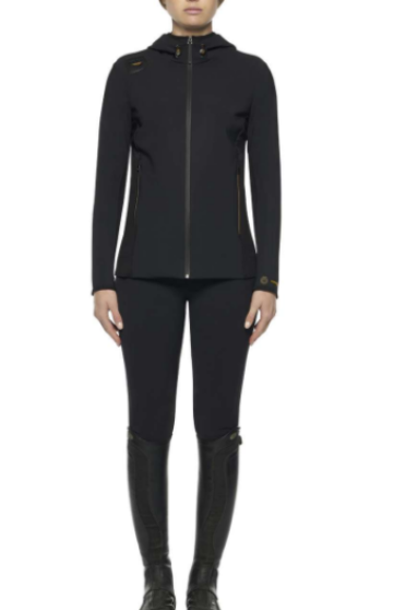 R-EVO Jersey + Tech Knit Hooded Softshell Jacket Black R-EVO Jersey + Tech Knit Hooded Softshell Jacket Black