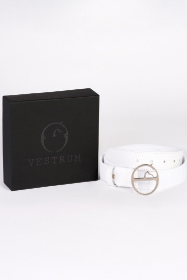 Ridershouse: Vestrum Pozzallo Riem Wit - Gesp Zilver De riem is zeer elastische.