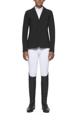 Cavalleria Toscana Boy's Tech Knit Revolution Riding Jacket Black Cavalleria Toscana Boy's Tech Knit Revolution Riding Jacket Black