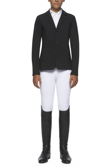 Cavalleria Toscana Boy's Tech Knit Revolution Riding Jacket Black Cavalleria Toscana Boy's Tech Knit Revolution Riding Jacket Black