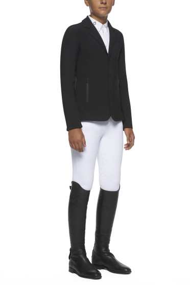 Cavalleria Toscana Boy's Tech Knit Revolution Riding Jacket Black Cavalleria Toscana Boy's Tech Knit Revolution Riding Jacket Black